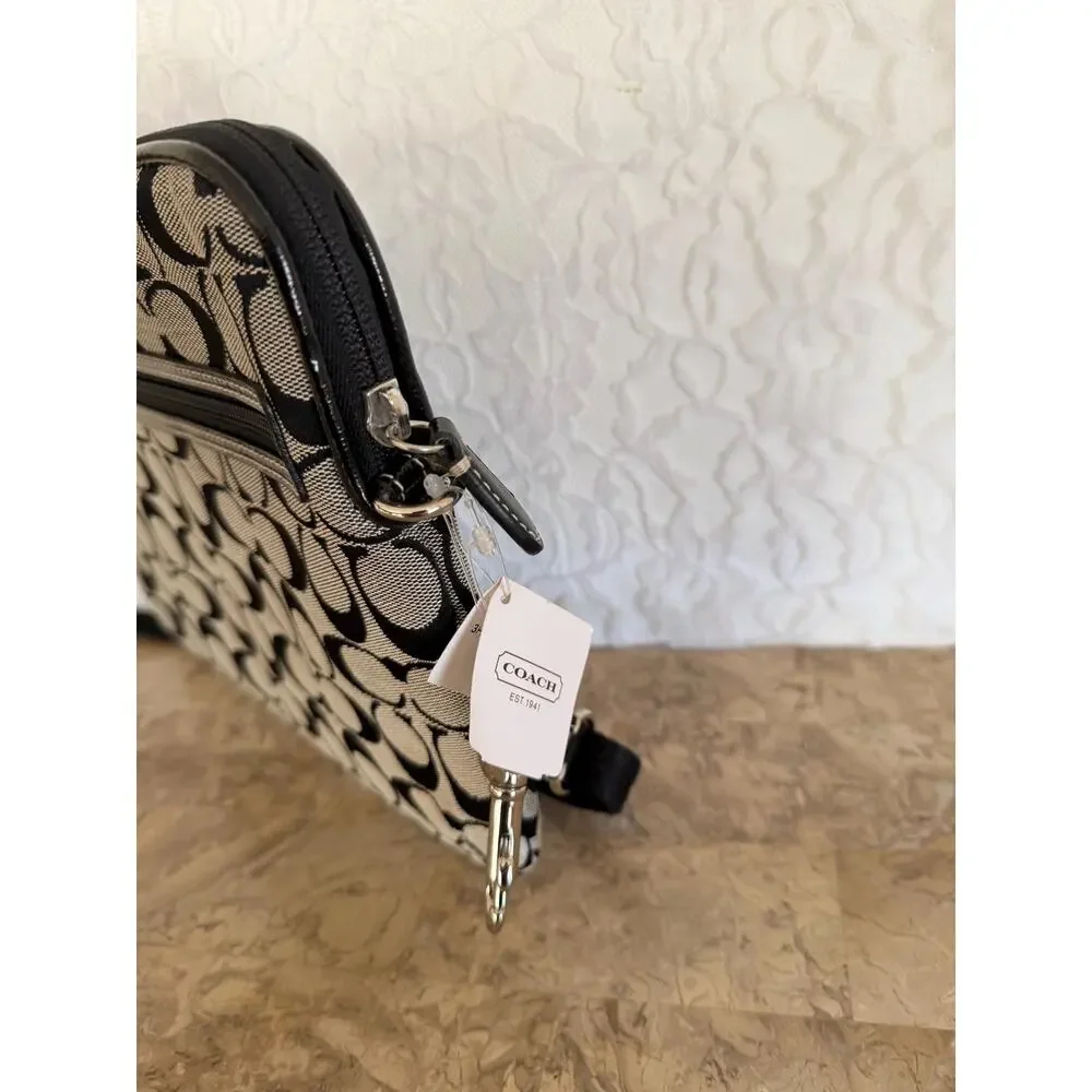 NWT Coach signature striped Tablet crossbody (COACH F63219)